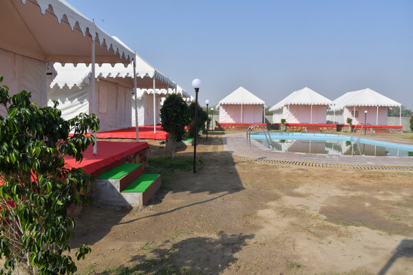 Rann Village Resort Swiss Tents with pool